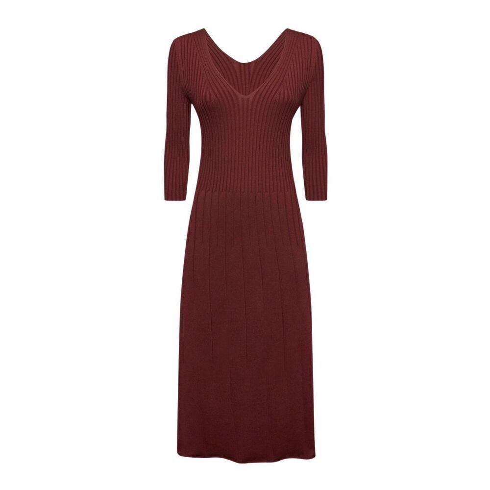 Wolford Merino Wool Rib Dress Burgundy NWT M